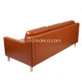 Scandinavia Design 3 Seater Leather Sofa